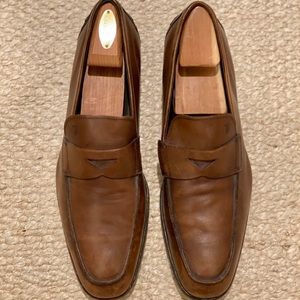 AVAILABLE-TOD'S LOAFERS IN LEATHER - BROWN 10.5 US